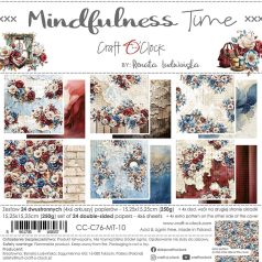   Craft O'Clock Scrapbook papírkészlet 6" (15 cm) Mindfulness Time Paper Collection Set (24 ív)