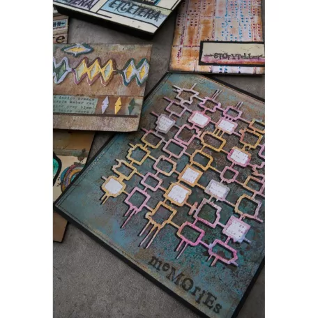 SIZZIX vágósablon  - Waffles - Seth Apter - Thinlits Die Set  (1 csomag)