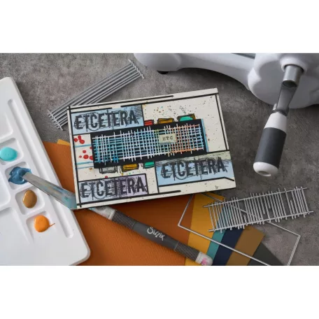 SIZZIX vágósablon  - Tracks - Seth Apter - Thinlits Die Set  (1 csomag)