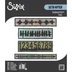  SIZZIX vágósablon  - Borderlines - Seth Apter - Thinlits Die Set  (1 csomag)