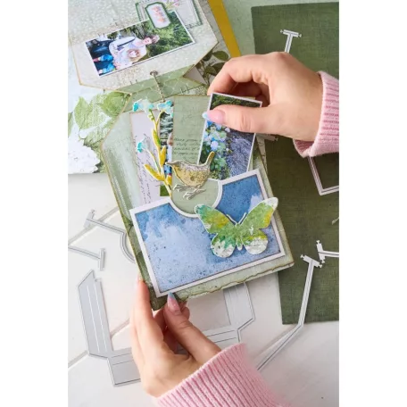 SIZZIX vágósablon  - Snap and Swap Pockets - 49 and Market - Thinlits Die Set  (1 csomag)