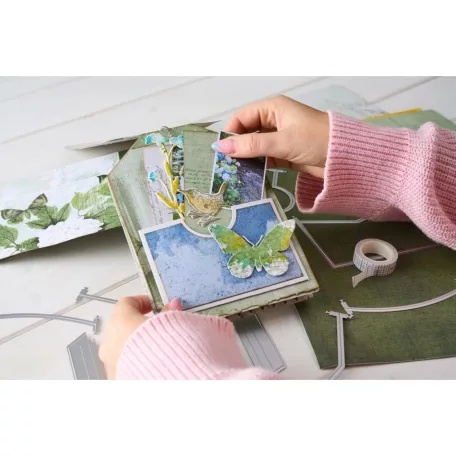 SIZZIX vágósablon  - Snap and Swap Pockets - 49 and Market - Thinlits Die Set  (1 csomag)