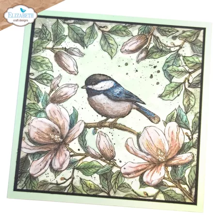 Szilikonbélyegző - A5 - Floral Branches & Sentiments - ECD Clear Stamps (1 csomag)