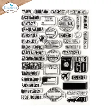 Szilikonbélyegző - A5 - Travel Journal - ECD Clear Stamps (1 csomag)