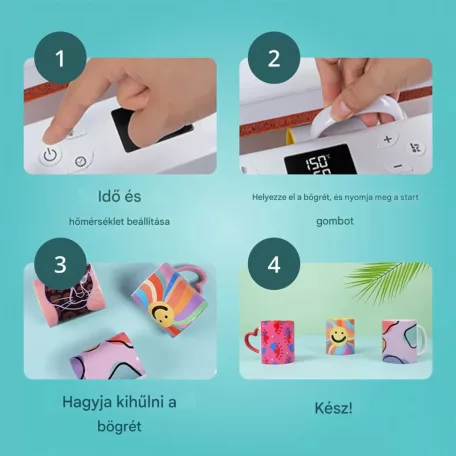 LOKLiK Automata Bögre- és Pohár Hőprés / Auto Tumbler Heat Press (1 db)