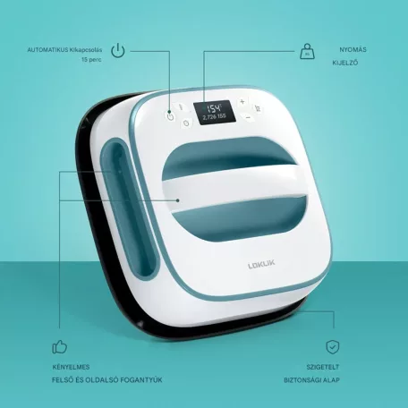 LOKLiK Digitális hőprés 25.5×25.5 cm Kék / Easy Heat Press - LOKLiK Blue (1 db)