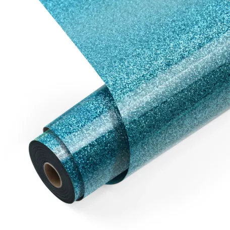 LOKLiK Vasalható fólia - csillámos 30.5x90cm Világoskék (1 db)