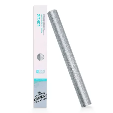 LOKLiK Vasalható fólia - csillámos 30.5x90cm Ezüst (1 db)
