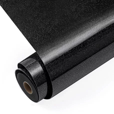 LOKLiK Vasalható fólia - csillámos 30.5x90cm Fekete (1 db)