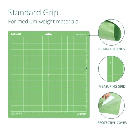 LOKLiK Vágópad normál tapadású Cutting Mat Green Standard Grip (3 db)