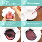 Kuretake Drop of Shimmer – ezüst csillámos keverő tinta – Kreatív ragyogás tintához (20 g)