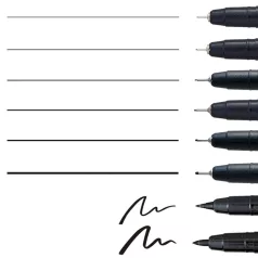 Kuretake / ZIG  Mangaka Black Assortment Set  (8 db)