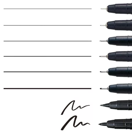 Kuretake / ZIG  Mangaka Black Assortment Set  (8 db)