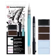   Kuretake / ZIG  Illustration Watercolor Set – japán akvarell és kontúrtoll készlet (1 csomag)