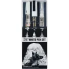 Kuretake / ZIG White Pen Set – japán fehér tollkészlet (3 db)
