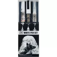   Kuretake / ZIG White Pen Set – japán fehér tollkészlet (3 db)