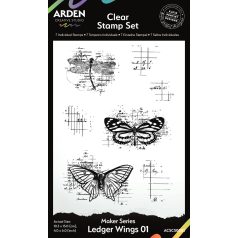   Arden Creative Studio Maker Series Szilikonbélyegző 10x15cm Ledger Wings 01 Clear Stamp Set (1 csomag)