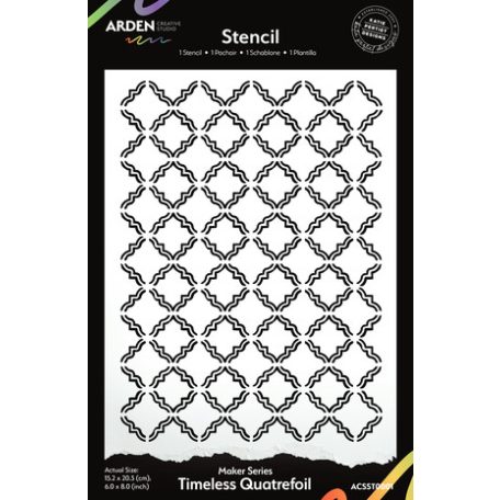 Arden Creative Studio Maker Series Stencil 15x20cm Timeless Quatrefoil  Stencil  (1 db)