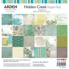   Arden Creative Studio Hidden Creek Scrapbook papírkészlet 8" (20 cm)  Paper Pad (24 ív)