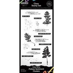  Arden Creative Studio Maker Series Szilikonbélyegző 10x21cm Maker's Sentiment Clusters Clear Stamp Set (1 csomag)