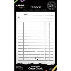   Arden Creative Studio Maker Series Stencil 10x15cm Guest Check Stencil  (1 db)