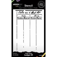   Arden Creative Studio Maker Series Stencil 10x15cm Ledger 01 Stencil  (1 db)