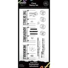 Arden Creative Studio Maker Series Szilikonbélyegző 10x21cm Postmarked Adventures Clear Stamp Set (1 csomag)