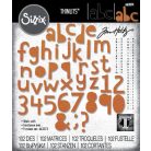 SIZZIX vágósablon  - Alphanumeric Cutout Lower - Tim Holtz - Thinlits Die Set  (1 csomag)