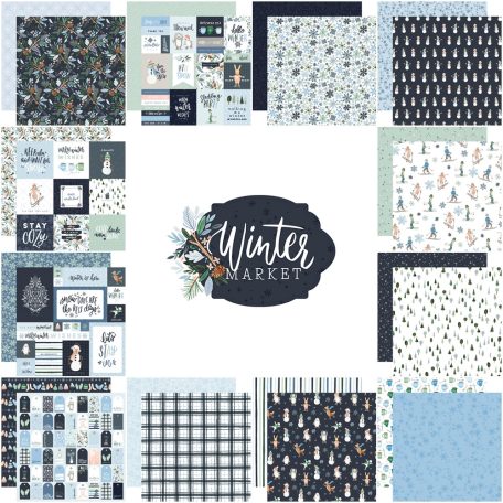 Carta Bella Scrapbook papírkészlet 12" (30 cm) - Winter Market - Scrapbook papers (12 ív)