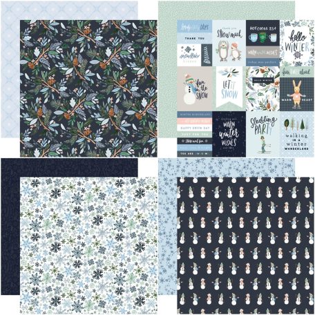 Carta Bella Scrapbook papírkészlet 12" (30 cm) - Winter Market - Scrapbook papers (12 ív)