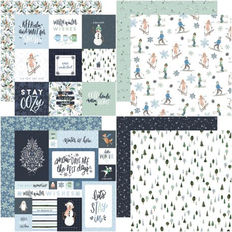 Carta Bella Scrapbook papírkészlet 12" (30 cm) - Winter Market - Scrapbook papers (12 ív)