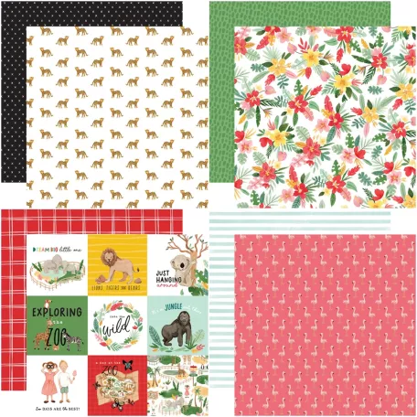 Echo Park Scrapbook papírkészlet 12" (30 cm) - Animal Kingdom - Scrapbook papers (12 ív)