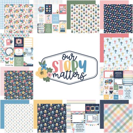 Echo Park Scrapbook papírkészlet 12" (30 cm) - Our Story Matters - Scrapbook papers (12 ív)