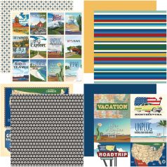   Carta Bella Scrapbook papírkészlet 12" (30 cm) - Road Trip - Scrapbook papers (12 ív)