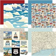   Carta Bella Scrapbook papírkészlet 12" (30 cm) - Road Trip - Scrapbook papers (12 ív)