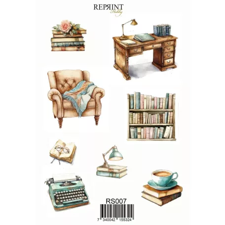 Matrica 10x20cm - The Bookshop - Reprint Stickers (1 ív)