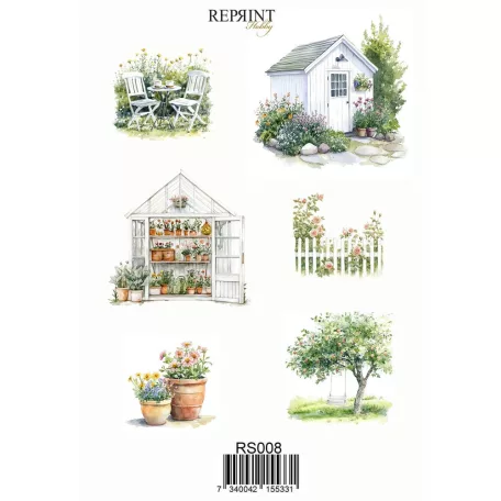 Matrica 10x20cm - Garden - Reprint Stickers (1 ív)