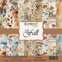   Scrapbook papírkészlet 8" (20 cm) - Hello Fall - Reprint Paper Pack (15 ív)