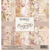   Scrapbook papírkészlet 12" (30 cm) - Congrats - Reprint Paper Pack (10 ív)