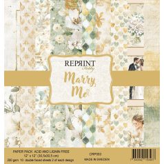   Scrapbook papírkészlet 12" (30 cm) - Marry Me - Reprint Paper Pack (10 ív)