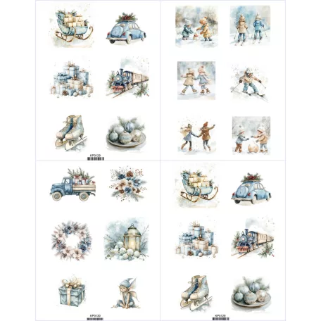 Kivágóív A4 - Winter - Reprint Cutouts (8 ív)