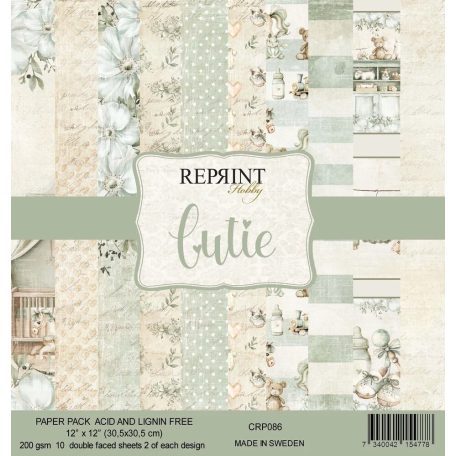 Scrapbook papírkészlet 12" (30 cm) - Cutie - Reprint Paper Pack (10 ív)
