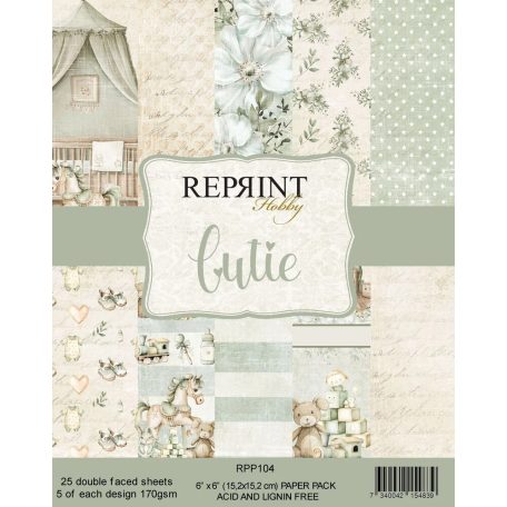 Scrapbook papírkészlet 6" (15 cm) - Cutie - Reprint Paper Pack (25 ív)