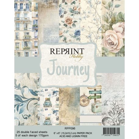 Scrapbook papírkészlet 6" (15 cm) - Journey - Reprint Paper Pack (25 ív)