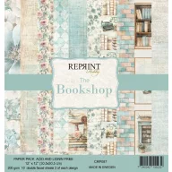   Scrapbook papírkészlet 12" (30 cm) - The Bookshop - Reprint Paper Pack (10 ív)