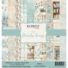   Scrapbook papírkészlet 12" (30 cm) - The Bookshop - Reprint Paper Pack (10 ív)