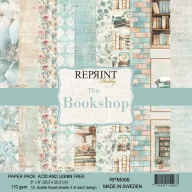   Scrapbook papírkészlet 8" (20 cm) - The Bookshop - Reprint Paper Pack (15 ív)
