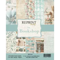   Scrapbook papírkészlet 6" (15 cm) - The Bookshop - Reprint Paper Pack (25 ív)