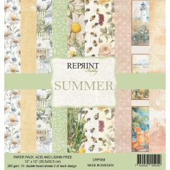   Scrapbook papírkészlet 12" (30 cm) - Summer - Reprint Paper Pack (10 ív)