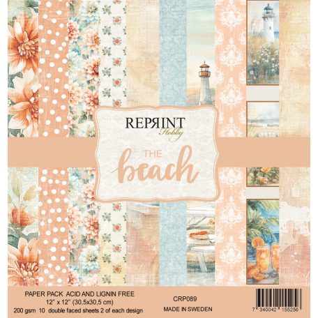 Scrapbook papírkészlet 12" (30 cm) - The Beach - Reprint Paper Pack (10 ív)
